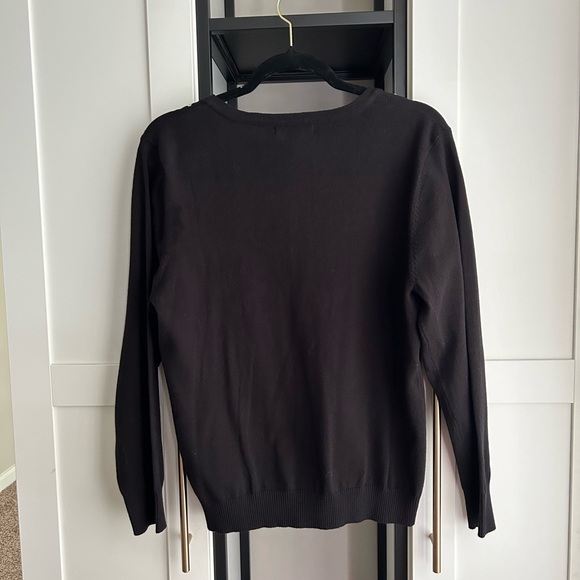BRAND NEW! Black cardigan sweater. By Top Knit size XL. - Picture 2 of 4